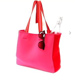 SummerSalt Pink & Red Neoprene Beach Tote - NWT